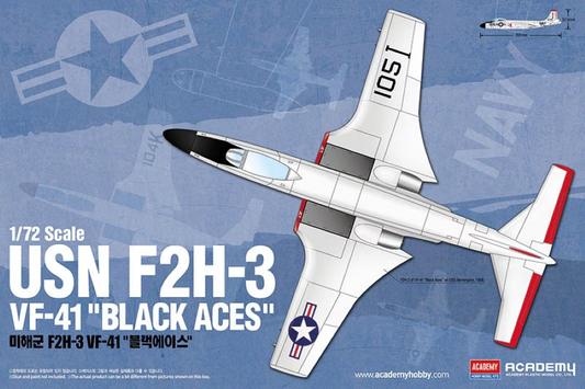 1/72 Avión USN F2H-3 VF-41 "Black Aces" de Academy
