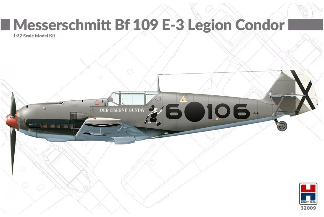 1/32 Avión Messerschmitt Bf 109E-3 Legion Condor. Guerra Civil Española