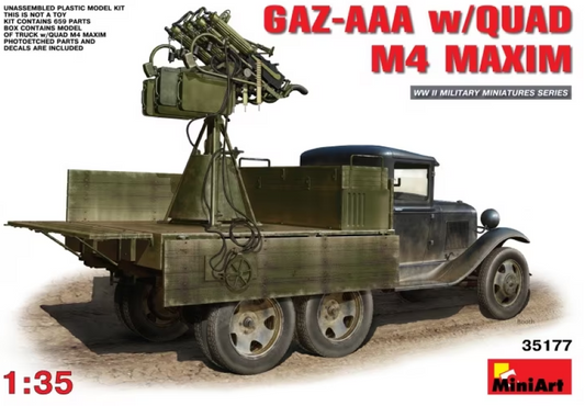 1/35 GAZ-AAA w/QUAD M4 MAXIM Segunda Guerra Mundial