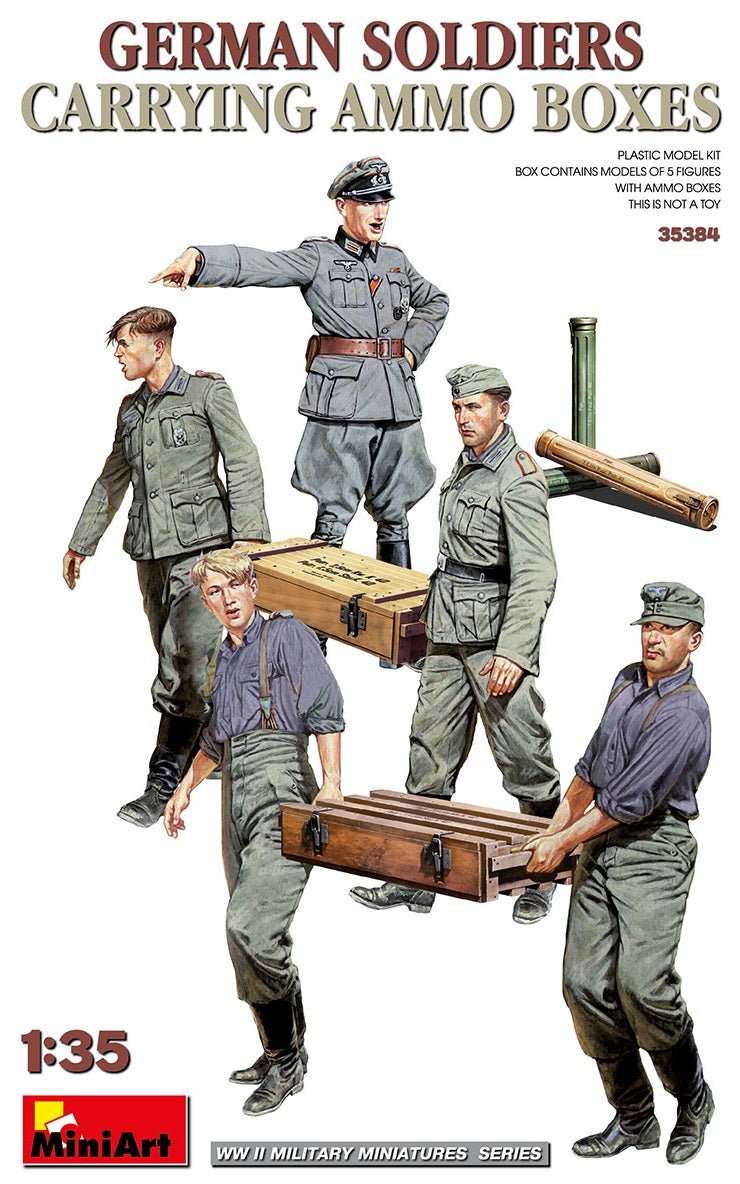 1/35 German Soldiers Carrying Ammo Boxes de Miniart