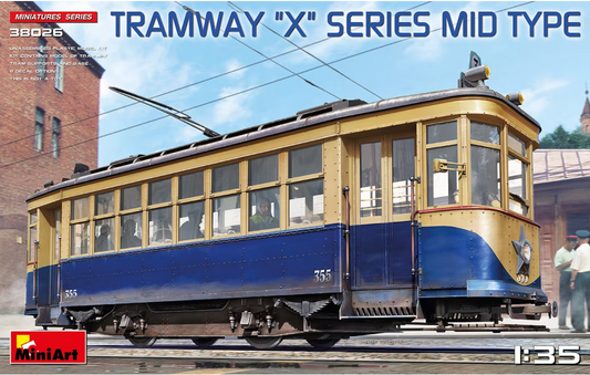 1/35 Tramway "X" Series. Mid Type. Vehículo de transporte civil. Tranvía. WWII