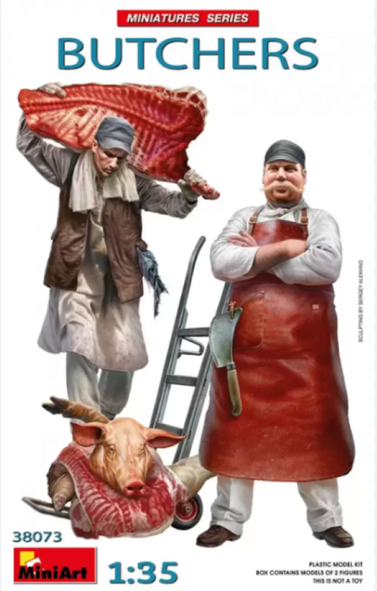 1/35 Miniart Figures Butchers. Figuras de Civiles Carniceros