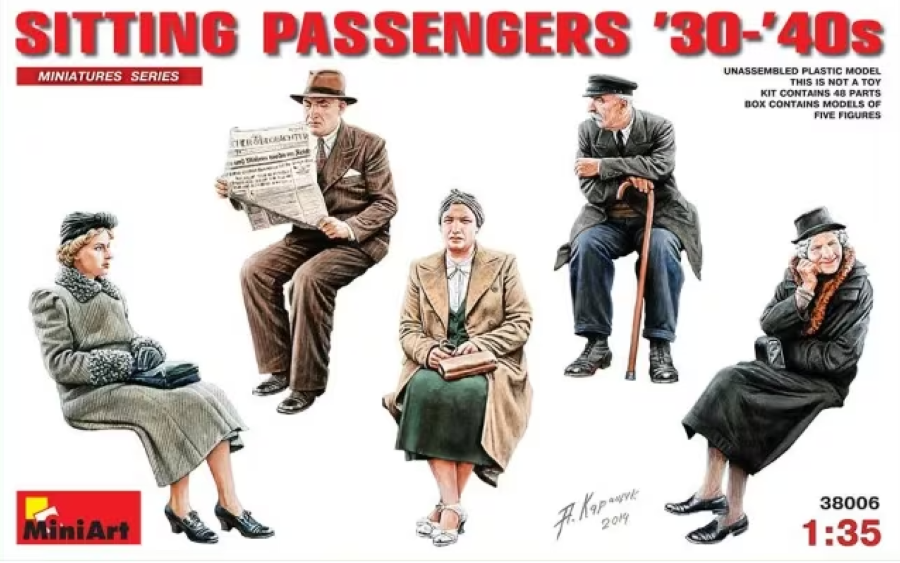 1/35 Sitting Passengers '30-'40s