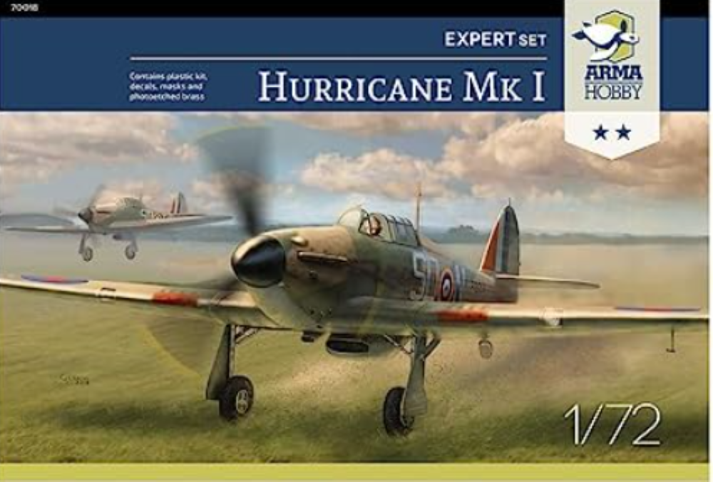 Maqueta Avión Hurricane MkI Expert Set Kit para montar Modelismo 1/72 Arma Hobby