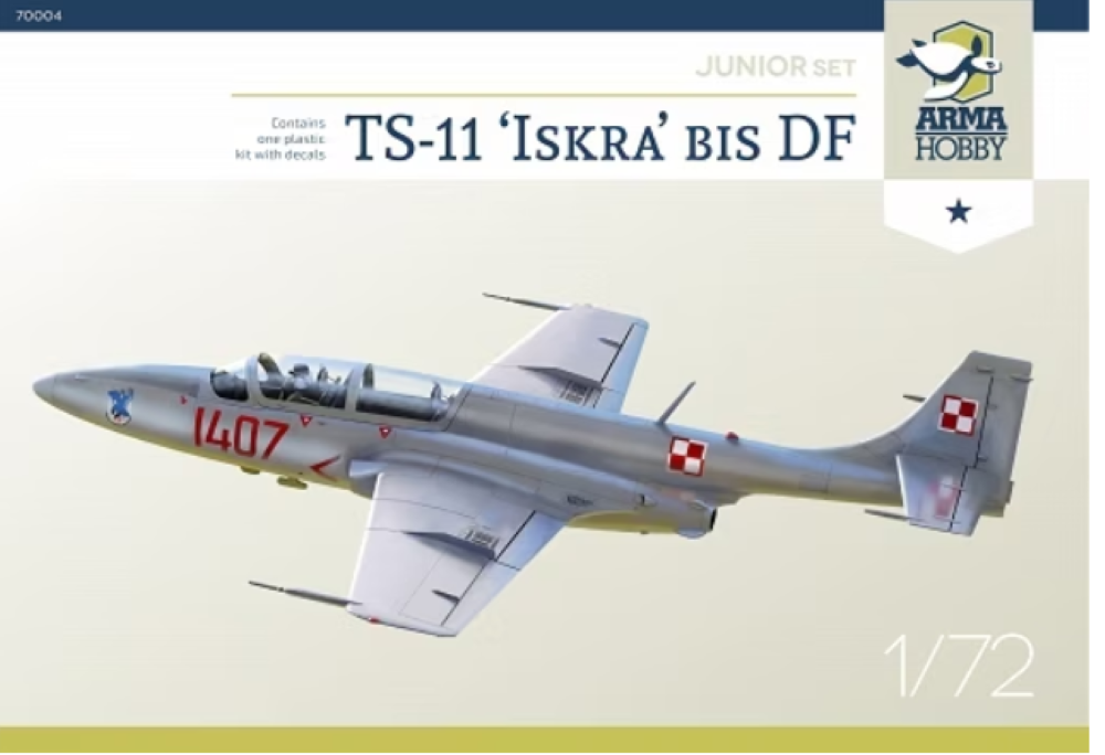 Maqueta Avión TS-11 Iskra Bis DF Kit para montar Modelismo 1/72 Arma Hobby