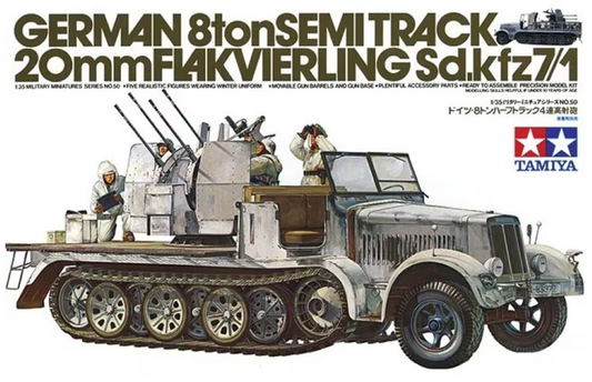 1/35 German 8 ton Semi Track 20mm Flakvierling Sd.Kfz 7/1