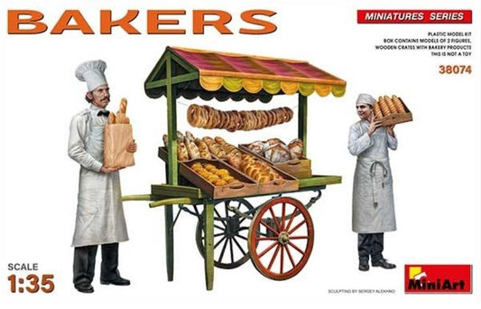 1/35 Miniart Figures Bakers. Figuras de Civiles panaderos PREVENTA