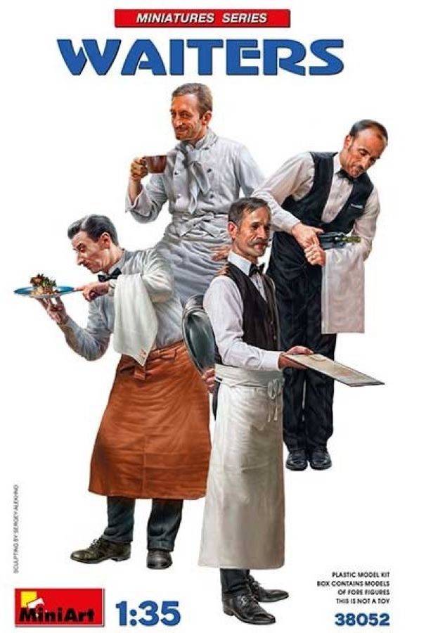 1/35 Miniart Figures Waiters. Figuras de Civiles camareros en Segunda Guerra Mundial