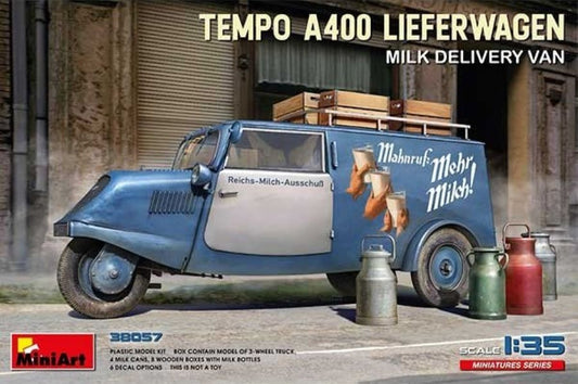 1/35 Miniart Tempo A400 Lieferwagen Milk Delivery Van. Segunda Guerra Mundial