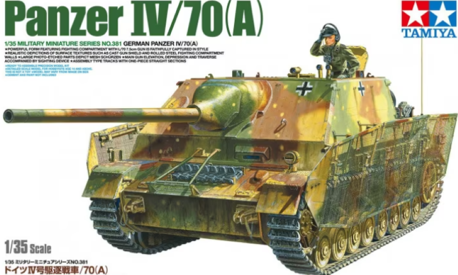 1/35 Panzer IV/70(A) (Sd.Kfz.162/1). Tanque Alemán de Tamiya
