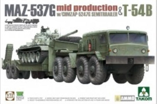 1/72 MAZ-537G mid production with CHMZAP-5247G Semitrailer & T-54B