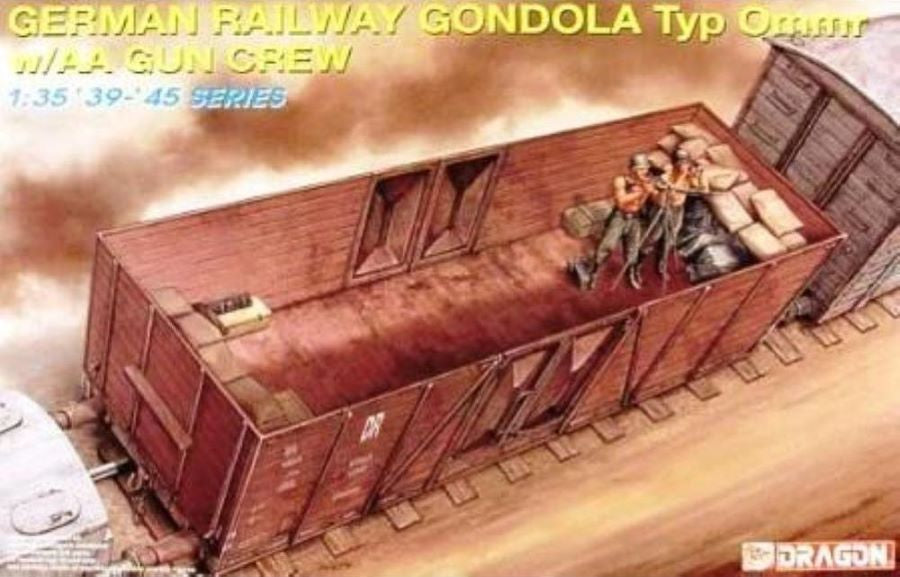 Maqueta de Vagón GERMAN RAILWAY GONDOLA TypOmmrW/AA GUN CREW