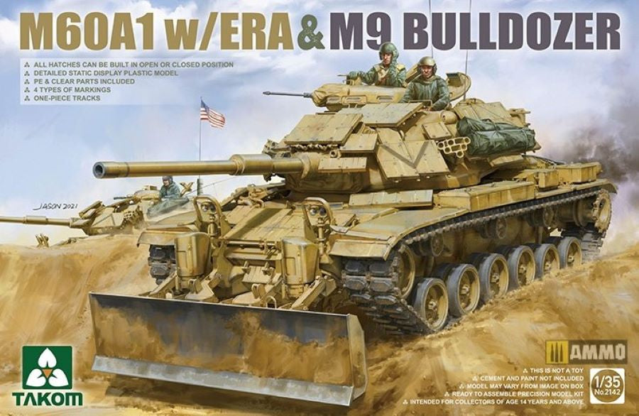 M60A1 w/ERA & M9 Bulldozer Tanque Americano con Bulldozer