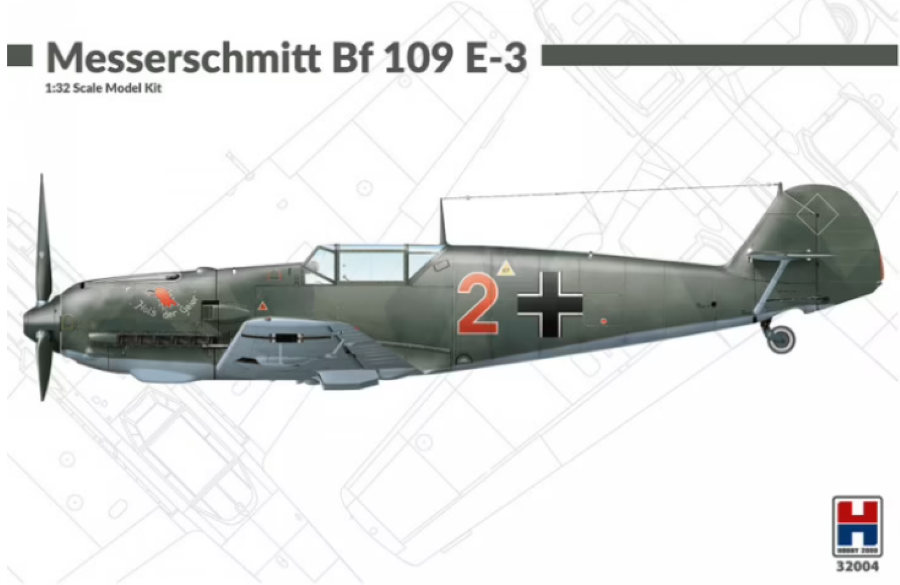 1/32 Avión Messerschmitt Bf 109 E-3 Kit para montar de Hobby 2000