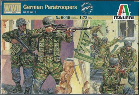 1/72 German Paratroopers (WWII). Incluye 50 Figuras de paracaidistas alemanes