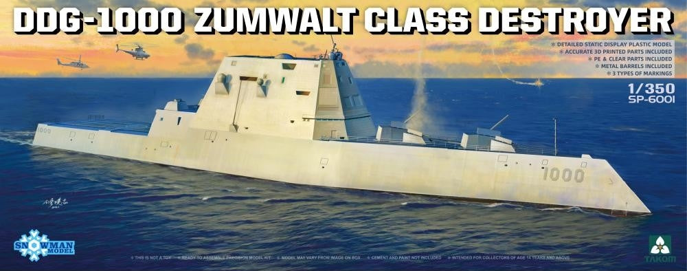 1/350 DDG-1000 USS Zumwalt class Destroyer