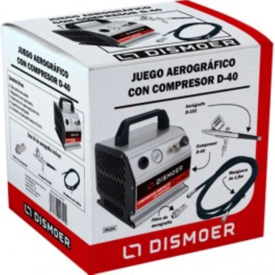 Juego Aerográfico Dismoer Compresor D-40