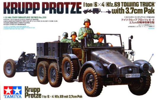 Krupp Protze. 1 ton (6x4) Kfz.69 Towing Truck with 3.7cm Pak