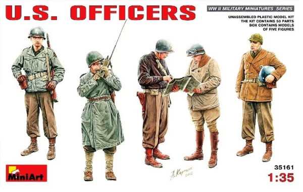 Figuras U.S.Officers MiniArt Soldados Americanos